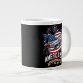 アメリカ建国250周年記念飛行機 ジャンボコーヒーマグカップ (正面右)