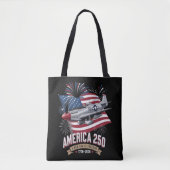 アメリカ建国250周年記念飛行機 トートバッグ (正面)