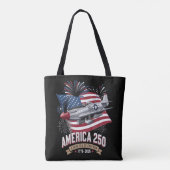 アメリカ建国250周年記念飛行機 トートバッグ (裏面)