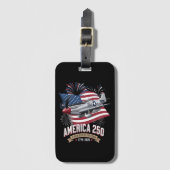 アメリカ建国250周年記念飛行機 ラゲッジタグ (正面縦)