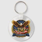 アメリカ建国250周年記念鷲エンブレム キーホルダー (正面)