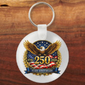 アメリカ建国250周年記念鷲エンブレム キーホルダー (正面)