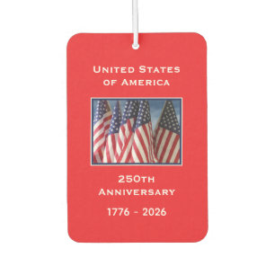 アメリカ建国250周年記念 アメリカ国旗 赤 カー用品 カーエアーフレッシュナー