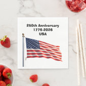 アメリカ建国250周年記念 アメリカ愛国心あふれる記念グッズ スタンダードランチョンナプキン (インサイチュ)