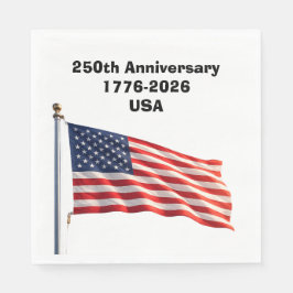アメリカ建国250周年記念 アメリカ愛国心あふれる記念グッズ スタンダードランチョンナプキン