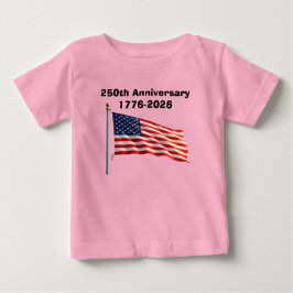 アメリカ建国250周年記念 アメリカ愛国心あふれる記念グッズ ベビーTシャツ