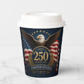 アメリカ建国250周年記念 アメリカ愛国心の形見 紙コップ (正面)