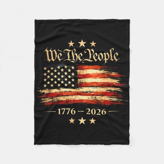 アメリカ建国250周年記念 アメリカ独立250周年 フリースブランケット (正面)