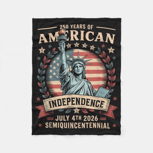 アメリカ建国250周年記念 アメリカ250年  フリースブランケット (正面)