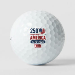 アメリカ建国250周年記念 カスタムネームUSA ゴルフボール