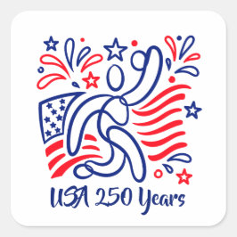 アメリカ建国250周年記念 スクエアシール
