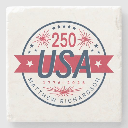 アメリカ建国250周年記念 ストーンコースター (正面)