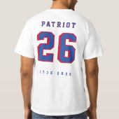 アメリカ建国250周年記念 スポーツジャージ Tシャツ (裏面)