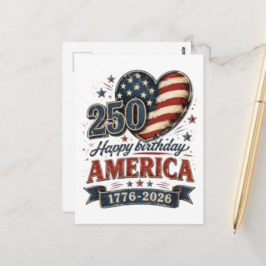 アメリカ建国250周年記念 ポストカード (正面/裏面インサイチュ)