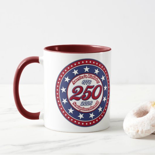 アメリカ建国250周年記念 マグカップ (ドーナツ)