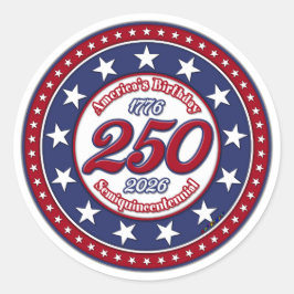 アメリカ建国250周年記念 ラウンドシール