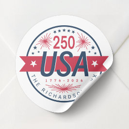 アメリカ建国250周年記念 ラウンドシール