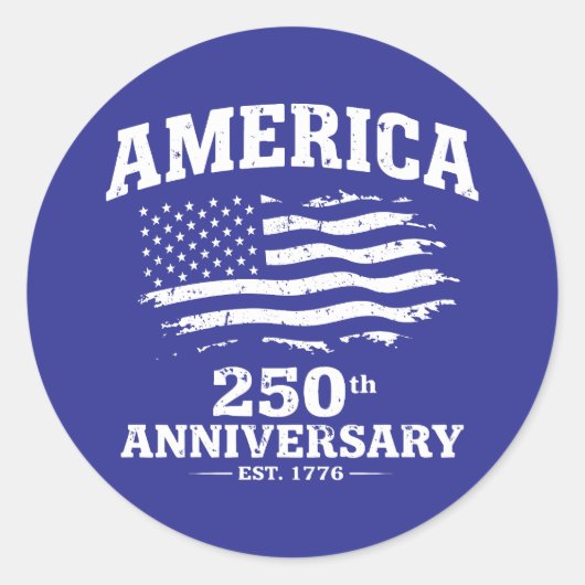 アメリカ建国250周年記念 ラウンドシール (正面)