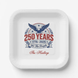 アメリカ建国250周年記念 名前 ペーパープレート