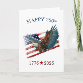 アメリカ建国250周年記念 愛国心あふれる7月4日 カード