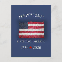 アメリカ建国250周年記念 愛国心あふれる7月4日 ポストカード