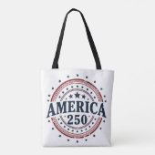 アメリカ建国250周年記念 愛国的な星 トートバッグ (裏面)