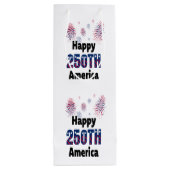 アメリカ建国250周年記念 愛国的な7月4日 ワインギフトバッグ (裏面)