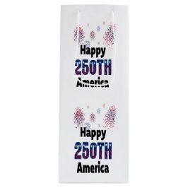 アメリカ建国250周年記念 愛国的な7月4日 ワインギフトバッグ