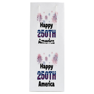 アメリカ建国250周年記念 愛国的な7月4日 ワインギフトバッグ