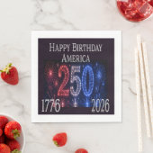 アメリカ建国250周年記念 愛国 1776 2026 スタンダードランチョンナプキン (インサイチュ)