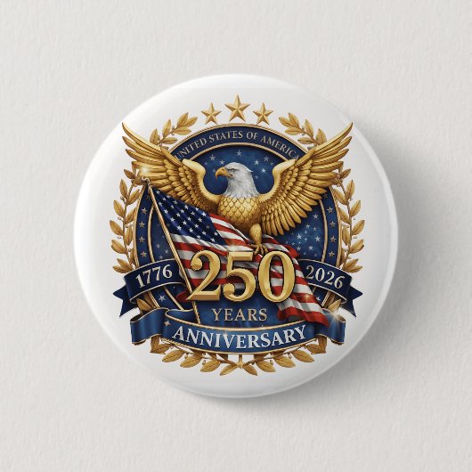 アメリカ建国250周年記念 缶バッジ (正面)
