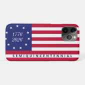 アメリカ建国250周年記念 1776 2026 アメリカ国旗 Case-Mate iPhoneケース (裏面(横))
