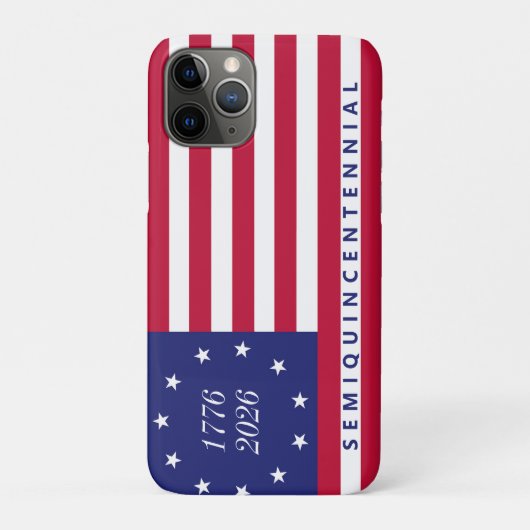 アメリカ建国250周年記念 1776 2026 アメリカ国旗 Case-Mate iPhoneケース (裏)