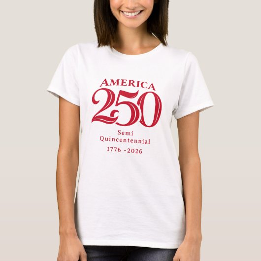 アメリカ建国250周年記念 1776 2026 カスタムデザイン Tシャツ (正面)