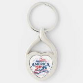 アメリカ建国250周年記念 1776–2026 キーホルダー (正面)