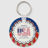 アメリカ建国250周年記念 1776–2026 キーホルダー (正面)