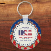 アメリカ建国250周年記念 1776–2026 キーホルダー (正面)