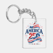 アメリカ建国250周年記念 1776–2026 キーホルダー (正面左)