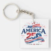 アメリカ建国250周年記念 1776–2026 キーホルダー (正面)