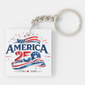 アメリカ建国250周年記念 1776–2026 キーホルダー (裏面)