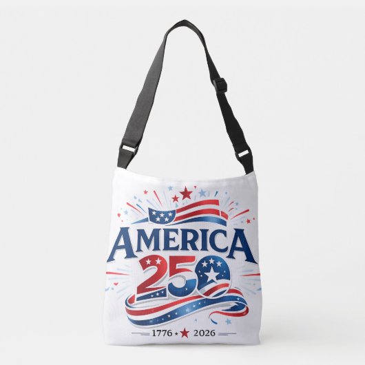 アメリカ建国250周年記念 1776–2026 クロスボディバッグ (正面)