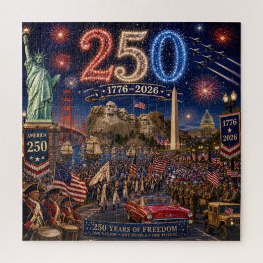 アメリカ建国250周年記念 - 1776–2026 ジグソーパズル (縦)