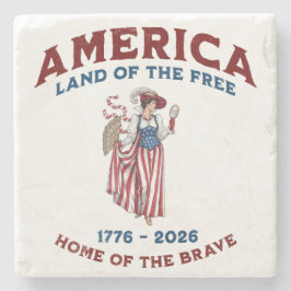 アメリカ建国250周年記念 1776-2026 ストーンコースター