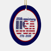 アメリカ建国250周年記念 1776–2026 セラミックオーナメント (右)
