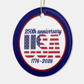 アメリカ建国250周年記念 1776–2026 セラミックオーナメント (左)