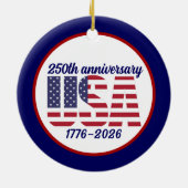 アメリカ建国250周年記念 1776–2026 セラミックオーナメント (裏面)