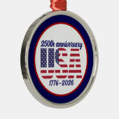 アメリカ建国250周年記念 1776–2026 メタルオーナメント (右)