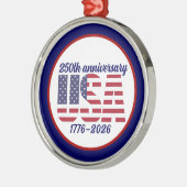 アメリカ建国250周年記念 1776–2026 メタルオーナメント (左)