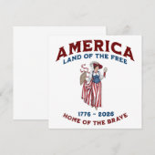 アメリカ建国250周年記念 1776-2026 招待状 (正面/裏面)