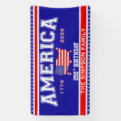 アメリカ建国250周年記念 1776-2026 横断幕 (縦)